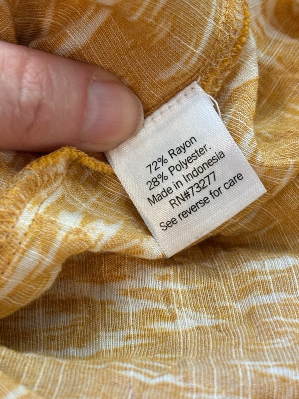 Nine West Mustard Yellow Halter Tank Top Ikat Print XL - Picture 6 of 6